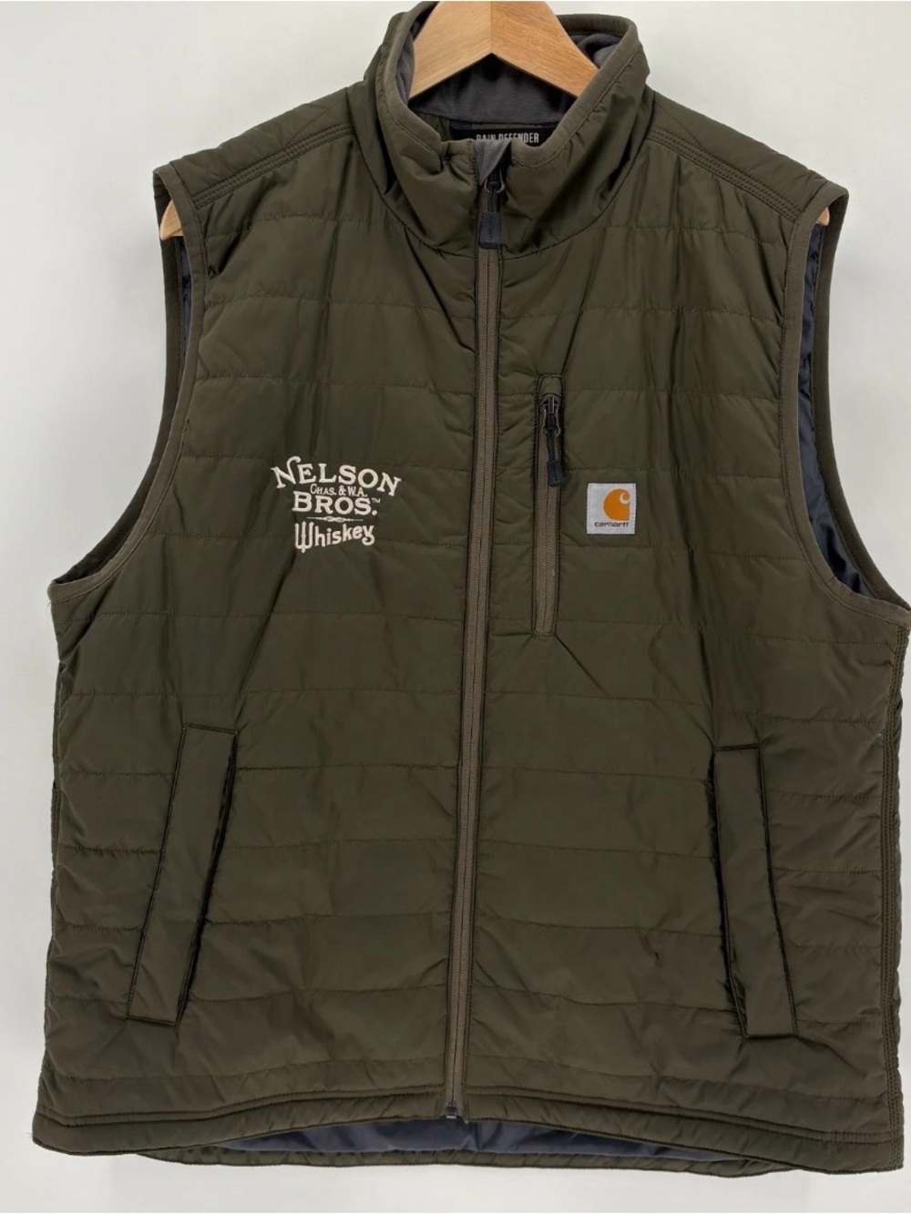 Men's Carhartt Gilliam Rain Defender Lightweight Insulated Vest Relaxed Fit LG